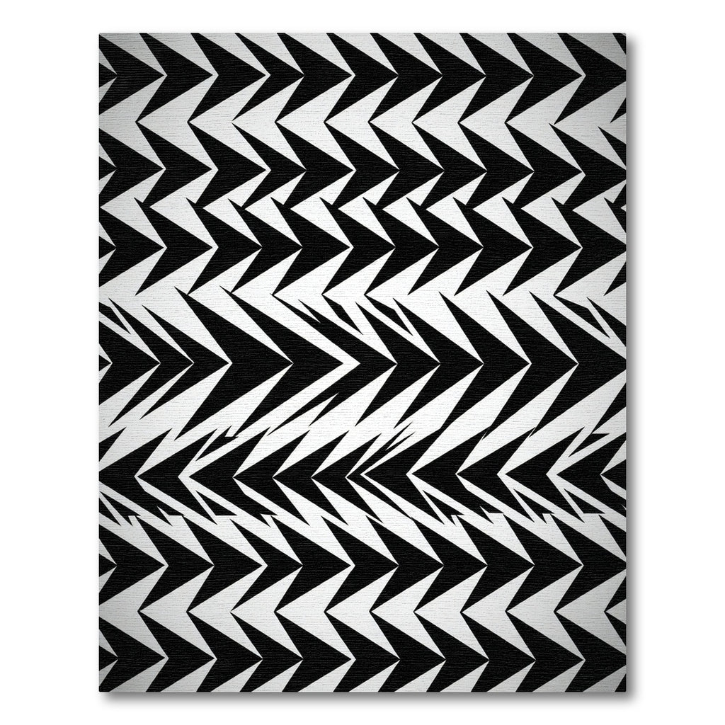 Black White Chevron Arrow Rug