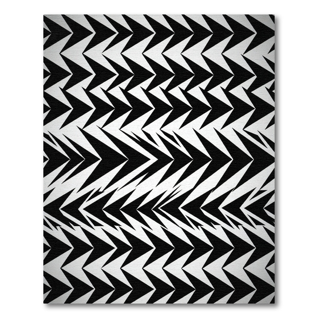 Black White Chevron Arrow Rug