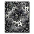 Tribal Masks Gold Crowns Geometric Symbols Rug