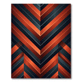 Bold Copper Chevron Geometric Arrangement Rug