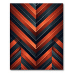 Bold Copper Chevron Geometric Arrangement Rug