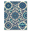 Ocean Bloom Floral Medallion Rug