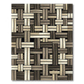 Textured Neutral Toned Woven Basket Weave Rug