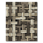 Textured Neutral Toned Woven Basket Weave Rug