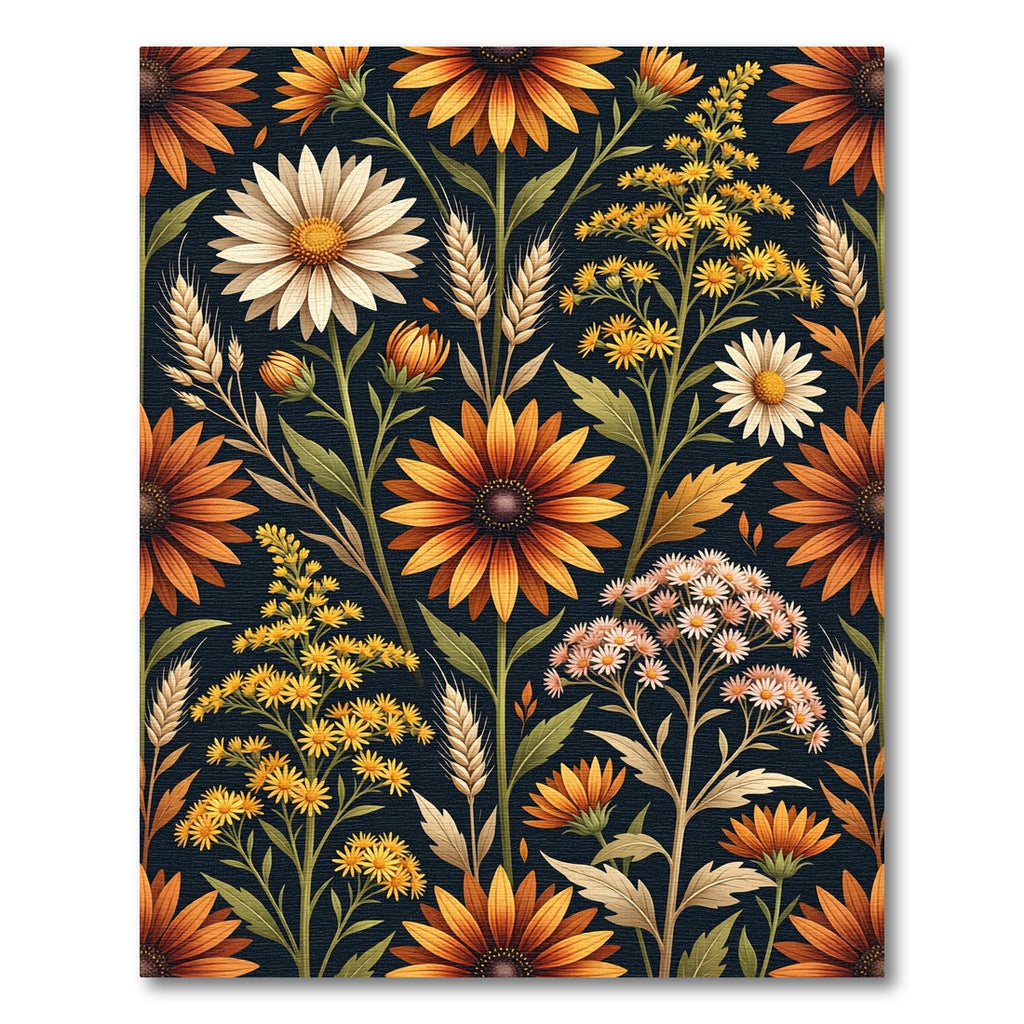 Golden Harvest Sunflower Meadow Floral Rug