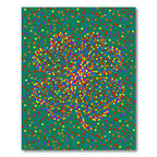 Rainbow Confetti Four Leaf Clover Rug