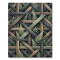 Forest Lattice Fern Earthy Rug