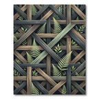 Forest Lattice Fern Earthy Rug