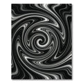 Black White Fluid Motion Art Rug