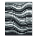 Monochromatic Abstract Wave Lines Rug