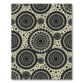 Cream Black Radial Sunburst Rug