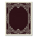 Ornate Cream Flourish Border Rug