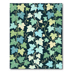 Ethereal Teal Ivy Leaf Botanical Rug