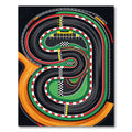 Vibrant Racing Track Circuit Graphic Rug