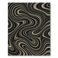 Dark Gray Swirl Marble Abstract Rug