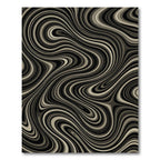 Dark Gray Swirl Marble Abstract Rug