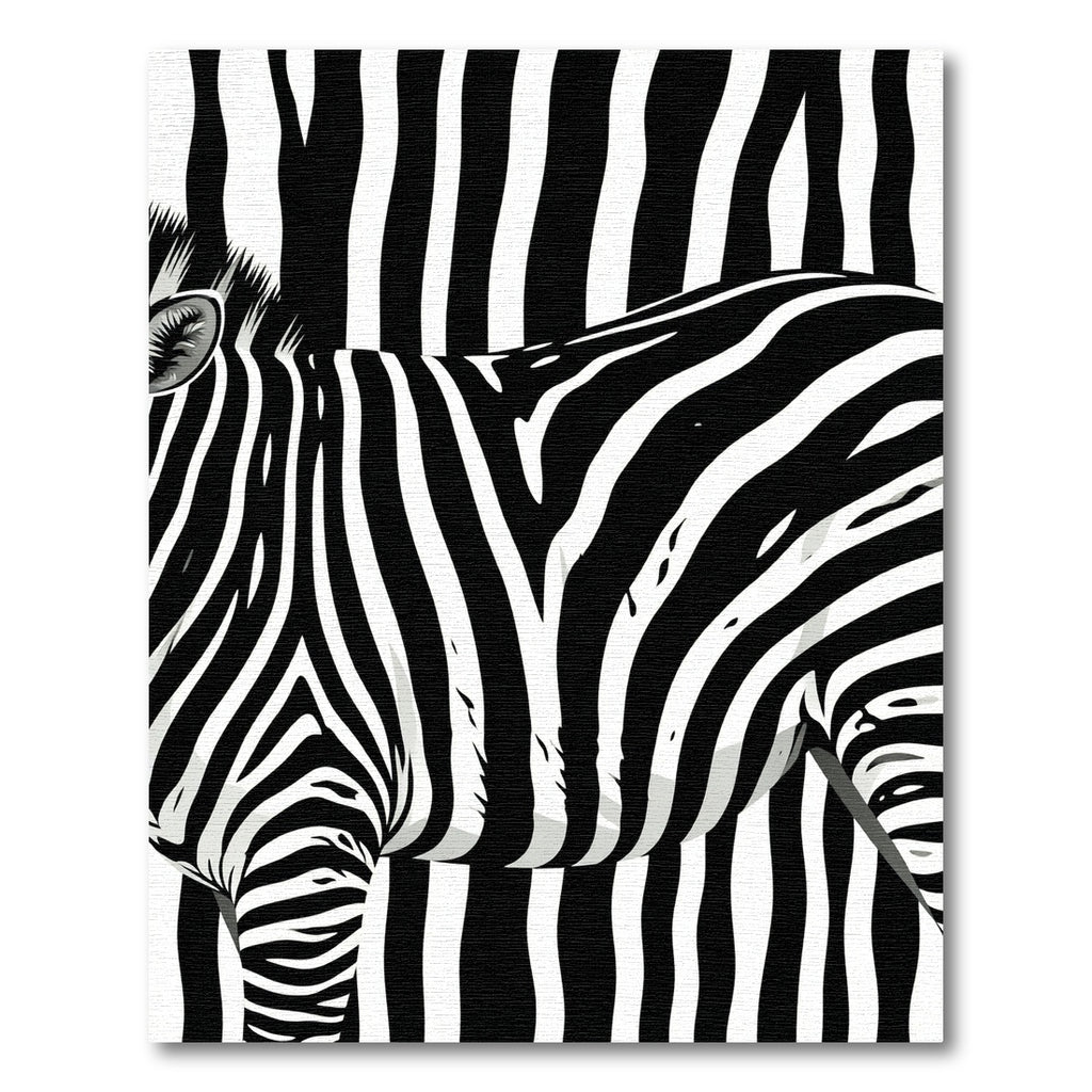 Black White Zebra Stripes Wildlife Rug