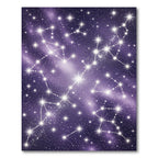 Celestial Purple Starry Night Sky Rug