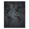 Abstract Starry World Map Dots Rug