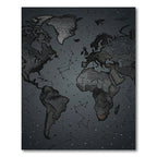 Abstract Starry World Map Dots Rug