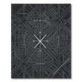 Art Deco Gray Cityscape Graphic Rug