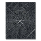 Art Deco Gray Cityscape Graphic Rug