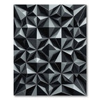 Monochromatic Geometric Faceted Relief Rug