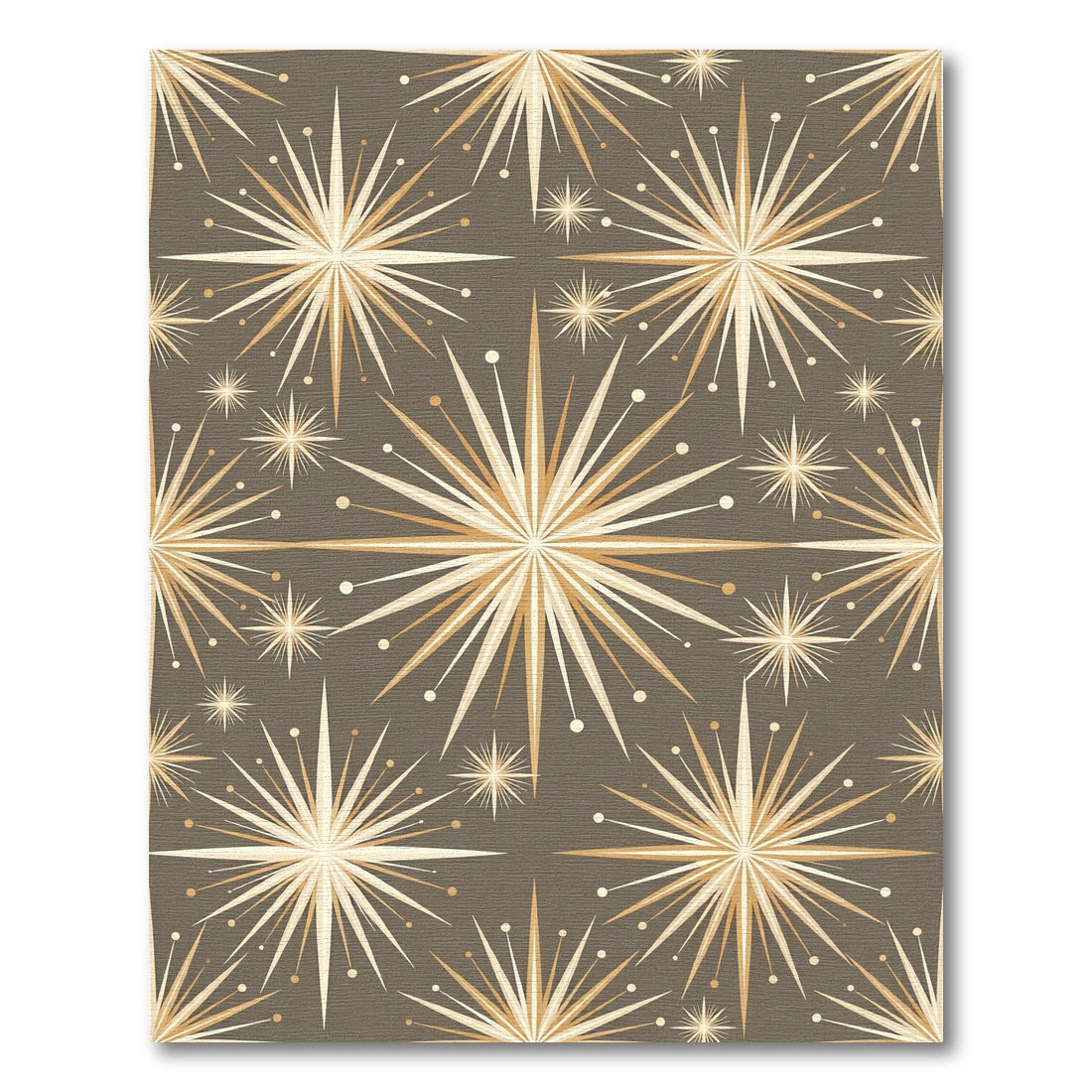Mid Century Starburst Rays Rug