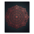 Ornate Copper Mandala Floral Medallion Rug