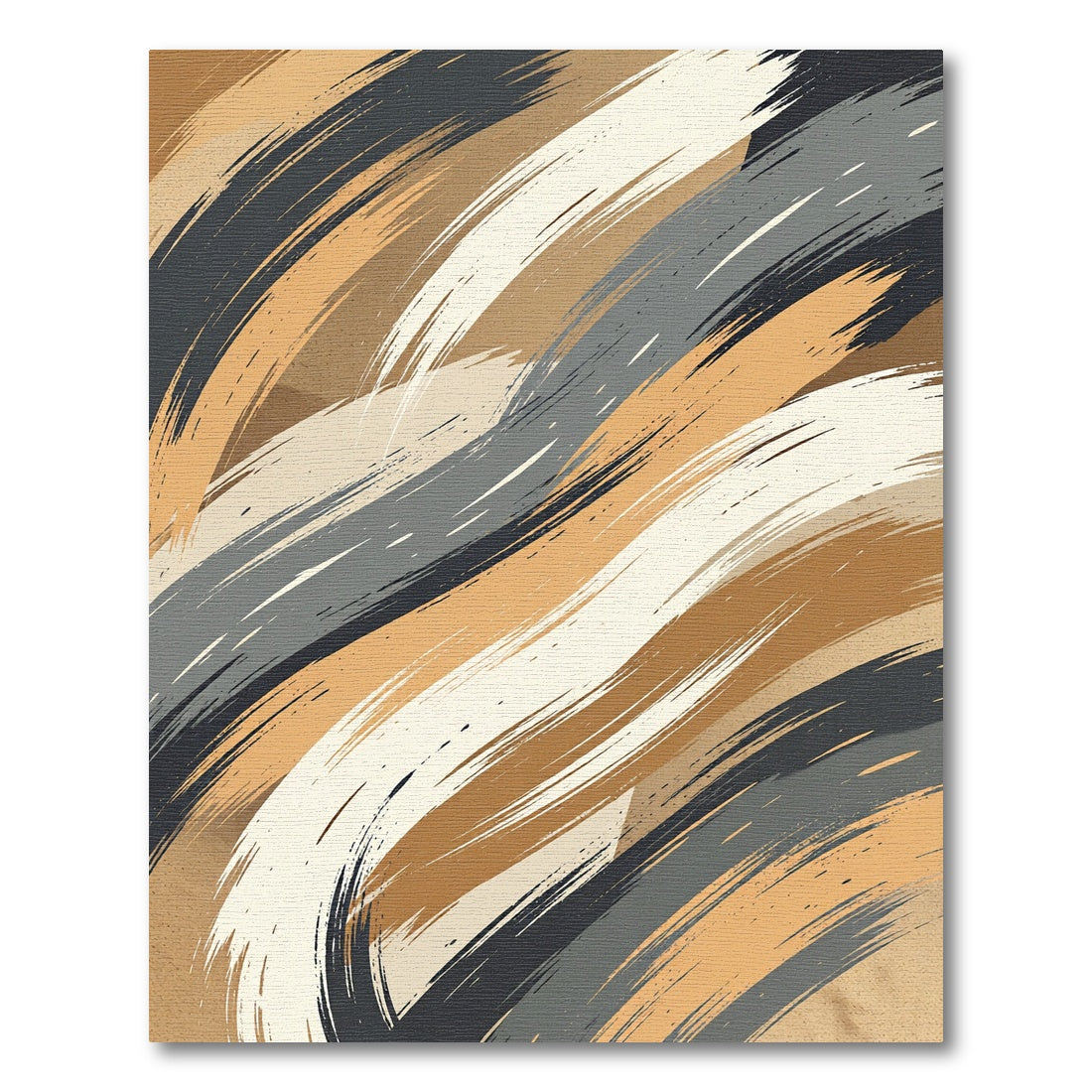 Amber Taupe Brushstroke Swirl Rug