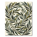 Sage Green Olive Branch Botanical Rug