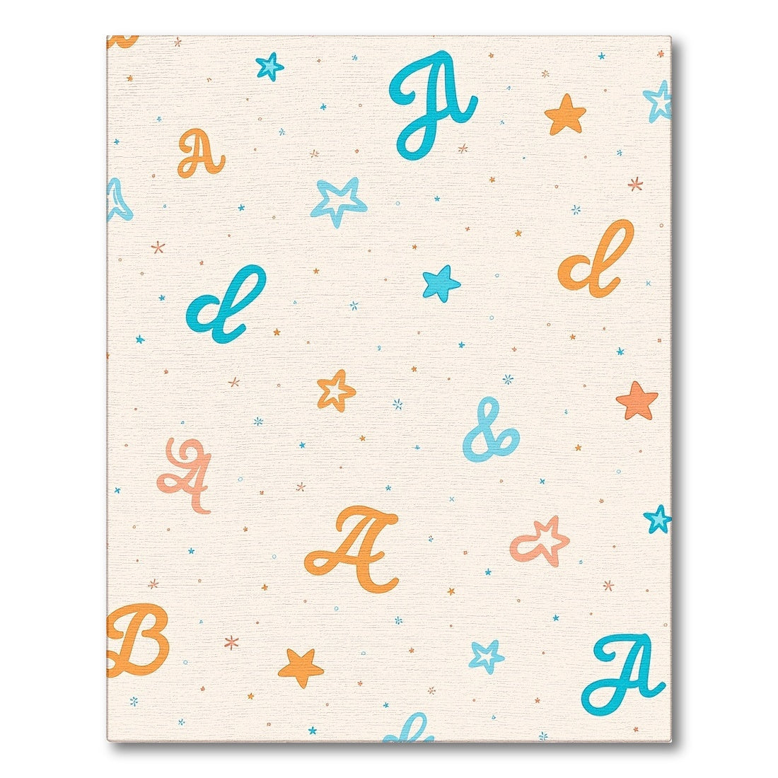 Whimsical Asterisk Alphabet And Stars Rug