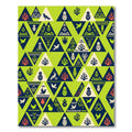 Whimsical Tribal Bird Trees Triangle Pattern Rug