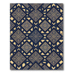 Navajo Blue Geometric Diamond Medallion Rug