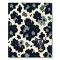 Abstract Black and White Cow Illustration Rug