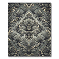 Ornate Silver Acanthus Scroll Rug