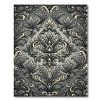 Ornate Silver Acanthus Scroll Rug
