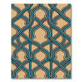 Interlocking Teal Archway Lattice Rug