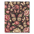Blush Butterfly and Peony Floral Meadow Rug