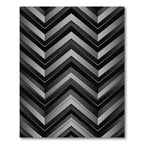 Monochromatic Geometric Chevron Metallic Art Rug