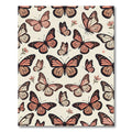 Whimsical Soft Pink Monarch Butterfly Garden Rug