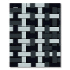 Modern Black and Light Gray Weave Rug