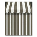 Chocolate Cream Vertical Stripe Awning Rug