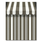 Chocolate Cream Vertical Stripe Awning Rug