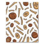 Brown Bone Biscuit Funnel Medallion Rug
