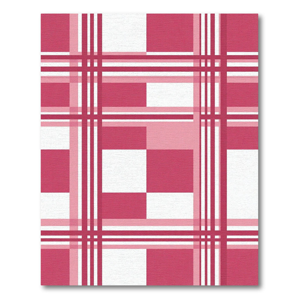 Bold Fuchsia Pink Gingham Check Rug