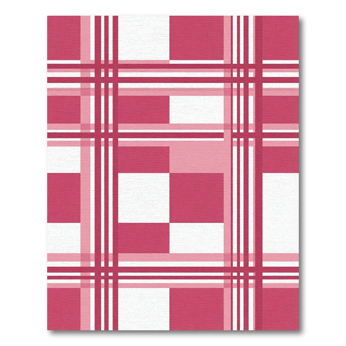Bold Fuchsia Pink Gingham Check Rug