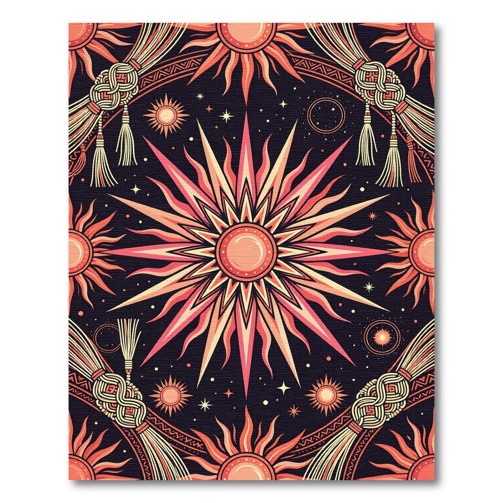 Celestial Sun and Starry Sky Rug