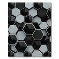 Hexagonal Black White Geometric Depth Rug