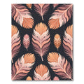Elegant Peach Feather Plumage Art Rug